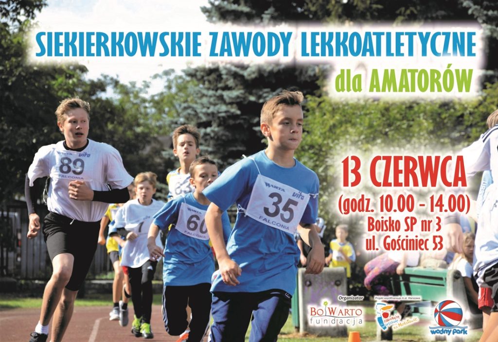 plakat ZAWODY LEKKOATLETYCZNE czerwiec 2017 BO WARTO (Copy)